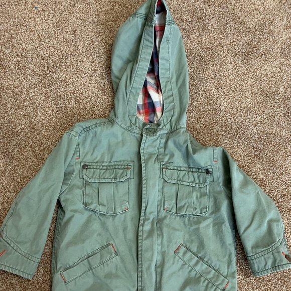Genuine Kids Zip Up Hooded Utility Jacket 18M - Picture 1 of 6